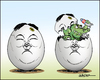 Cartoon: Egghead (small) by jeander tagged north korea kim jong un