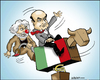 Cartoon: Italian bullriding (small) by jeander tagged italy government bersani grillo