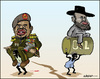 Cartoon: South Sudan. A new nation (small) by jeander tagged al,bashir,sudan,south,salva,kiir,nation,conflict