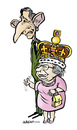 Cartoon: The Queen and the Prince (small) by jeander tagged elisabeth,ii,charles,royal,gb,uk