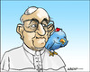 Cartoon: Twitterpope (small) by jeander tagged pope francis twitter
