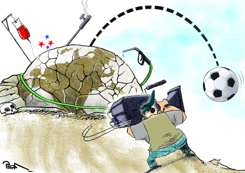 Cartoon: Attention shifting (medium) by Popa tagged world,cup,2026