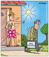 Cartoon: hinfort (small) by pentrick tagged sommer,hitze,vertreter,heizdecke,travelling,salesman,heating,blanket,heat,summer,gerd,bökesch,cartoon,tank,comics,tankcomics