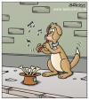 Cartoon: straßenmusik (small) by pentrick tagged straße,musik,street,music,knochen,bones,dog,hund,animals,tire,