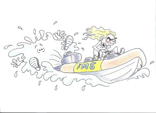 Cartoon: RIB Racer (medium) by andybennett tagged fms,falmouth,marine,school,lecturer,falls,into,the,drink