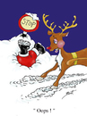 Cartoon: Sorry Santa ! (small) by andybennett tagged rudolph oops sorry santa christmas andy bennett