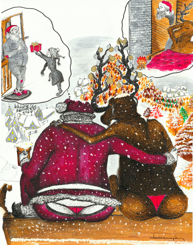 Cartoon: Weihnachten Christmas (medium) by erdemaydn tagged noel,weihnachten,christmas,2012,santa,claus,new,year