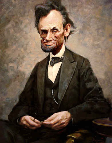 Cartoon: Abraham Lincoln (medium) by ylli haruni tagged cartoon,linkoln,abraham