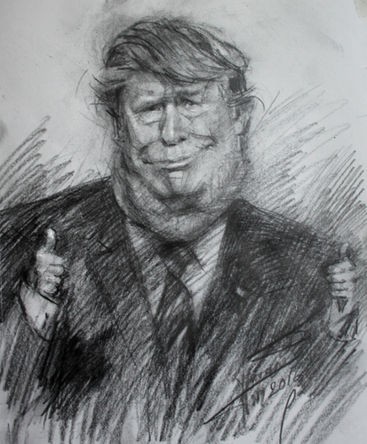 Cartoon: Trump-s Small Grabbing Hands (medium) by ylli haruni tagged donald,trump,election,presidential