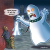 Cartoon: Nur Spuken (small) by neufred tagged spuken,geist,ghost,hund,angst,fear,nacht,halloween,gruselig,halsband