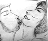 Cartoon: BLINDE KISS (small) by nayar tagged kiss,love,draw,nayar