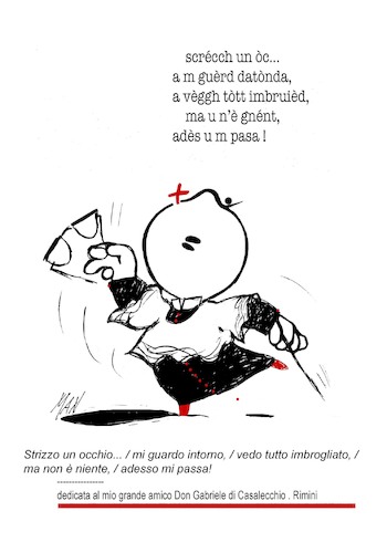 Cartoon: Don Gabriele Gaggia (medium) by Enzo Maneglia Man tagged vignetta,umorismo,grafico,dedicato,gabriele,gaggia,di,enzo,maneglia,man