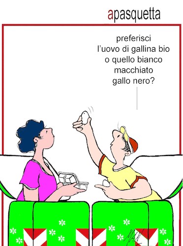 Cartoon: a Pasquetta (medium) by Enzo Maneglia Man tagged vignette,umorismo,grafico,pasquetta,enzo,maneglia,man,fighillearte,pasqua,2019