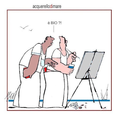 Cartoon: acquerello di mare (medium) by Enzo Maneglia Man tagged vignette,umorismo,grafico,spilli,fighillearte,piccolomuseo,di,fighille,ita