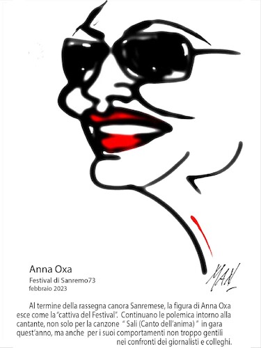 Cartoon: Anna Oxa cantante (medium) by Enzo Maneglia Man tagged caricature,anna,oxa,cantante,ritratti