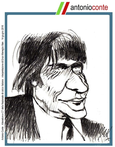 Cartoon: Antonio Conte (medium) by Enzo Maneglia Man tagged allenatore,ct,nazionale,italiana,caricatura,antonio,conte,fighillearte,man