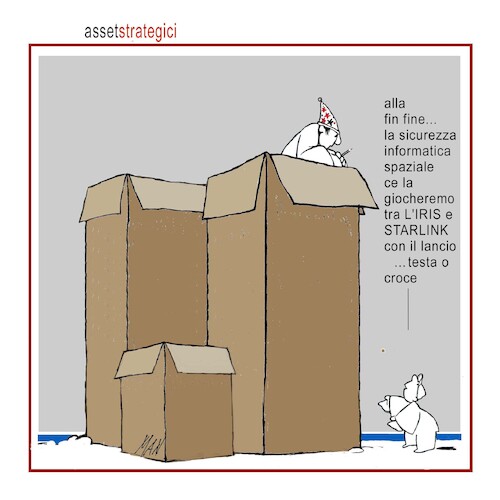 Cartoon: asset strategici (medium) by Enzo Maneglia Man tagged vignette,umorismo,grafico,spilli,fighillearte,piccolomuseo,palazzo,tani,ita