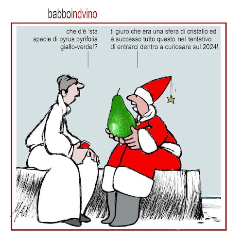Cartoon: babbo natale indovino (medium) by Enzo Maneglia Man tagged vignette,umorismo,grafico,fighillearte,piccolomuseo,fighille,ita