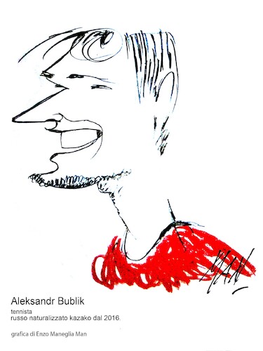 Cartoon: Bublik (medium) by Enzo Maneglia Man tagged caricature,personaggi,del,grande,tennis