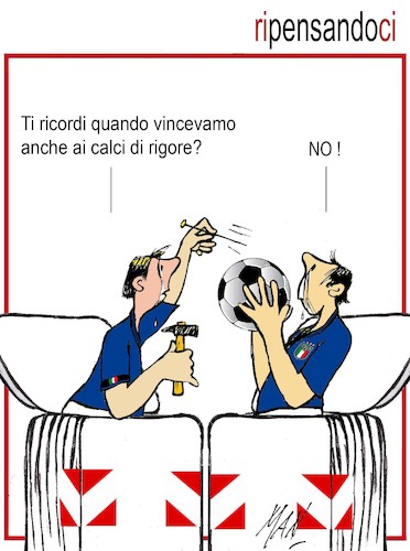 Cartoon: calcio ITALIA 2017 (medium) by Enzo Maneglia Man tagged vignette,umorismo,grafico,spilli,calcio,maneglia,man,fighillearte