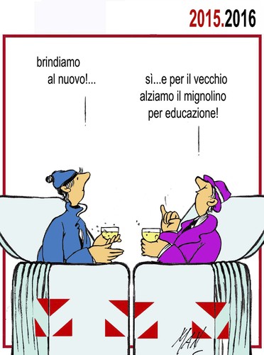 Cartoon: cassonettari del 2015 2016 (medium) by Enzo Maneglia Man tagged cassonettari,man,maneglia,fighillearte,2015,2016