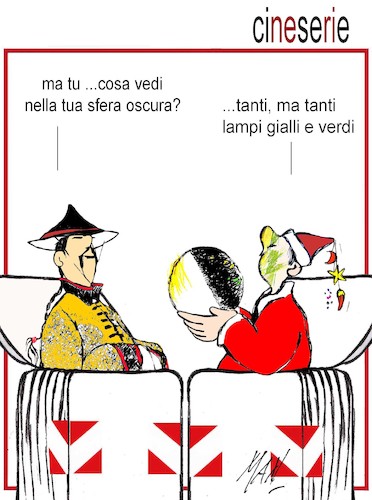 Cartoon: cineserie (medium) by Enzo Maneglia Man tagged vignetta,umorismo,grafico,cineserie,fighillaarte,maneglia,man