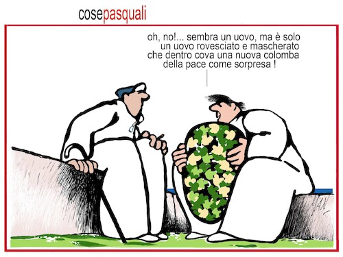 Cartoon: cose pasquali (medium) by Enzo Maneglia Man tagged vignetta,umorismo,grafico,spilli,fighillearte,piccolomuseo,fighille