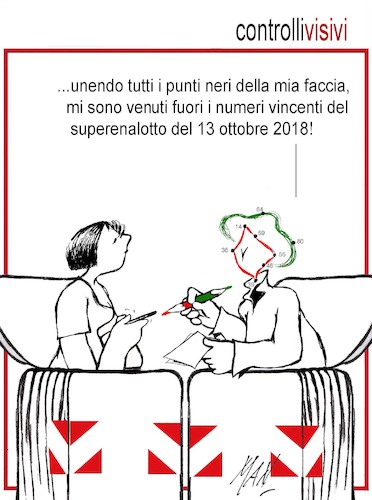 Cartoon: Estrazioni fortunate (medium) by Enzo Maneglia Man tagged vignette,umorismo,grafico,spilli,superenalotto,maneglia,man,fighillearte