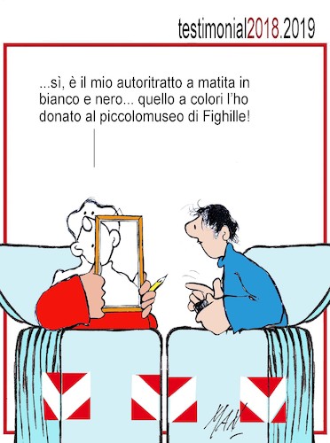 Cartoon: FighilleArte 2018 2019 (medium) by Enzo Maneglia Man tagged vignette,umorismo,grafico,spilli7,piccolomuseo,fighillearte,fighille,maneglia,man