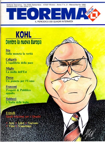 Cartoon: Helmut Josef Michael Kohl (medium) by Enzo Maneglia Man tagged personaggi,grandi,kohl,caricatura