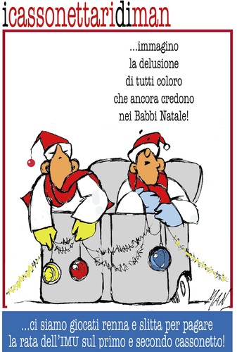 Cartoon: i cassonettari di man (medium) by Enzo Maneglia Man tagged maneglia,cassonettari