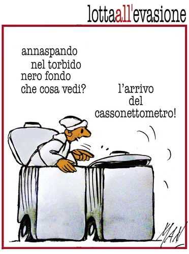 Cartoon: i cassonettari di man (medium) by Enzo Maneglia Man tagged fighillearte,cassonettari,maneglia