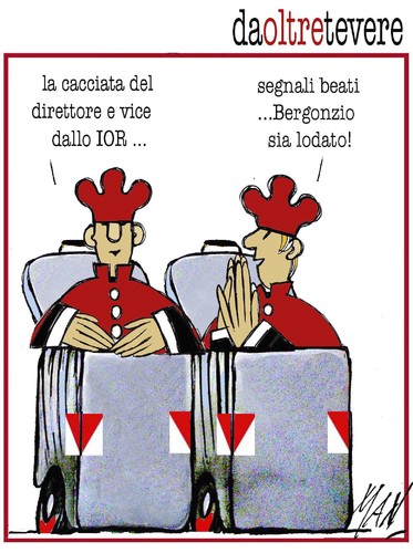 Cartoon: il Papa e lo IOR (medium) by Enzo Maneglia Man tagged man,fighillearte,maneglia,cassonettari,ior