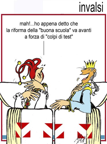 Cartoon: invalsi (medium) by Enzo Maneglia Man tagged 2015,maggio,fighillearte,maneglia,man,cassonettari