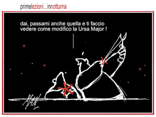Cartoon: lezioni in notturna (medium) by Enzo Maneglia Man tagged vignette,umorismo,grafico,by,man,fighillarte,piccolomuseo,fighille,ita