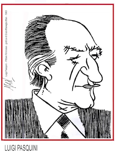 Cartoon: Luigi Pasquini (medium) by Enzo Maneglia Man tagged caricature,personaggi,pittori,di,enzo,maneglia,man