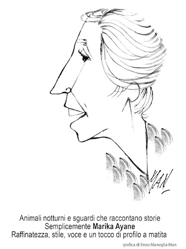 Cartoon: Marika Ayane (medium) by Enzo Maneglia Man tagged caricature,marika,cantante,sanremo,2026