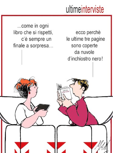 Cartoon: pagine nere (medium) by Enzo Maneglia Man tagged vignetta,umorismo,grafico,satira,cassonettari,maneglia,man,fighillearte,piccolomuseo