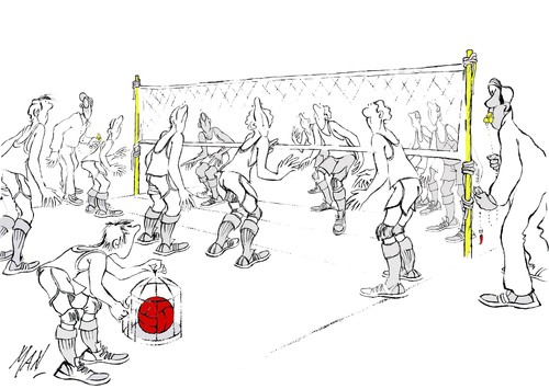 Cartoon: pallavolo (medium) by Enzo Maneglia Man tagged sport,pallavolo,pallaaa