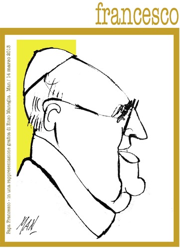 Cartoon: Papa Francesco (medium) by Enzo Maneglia Man tagged papa,caricatura,francesco