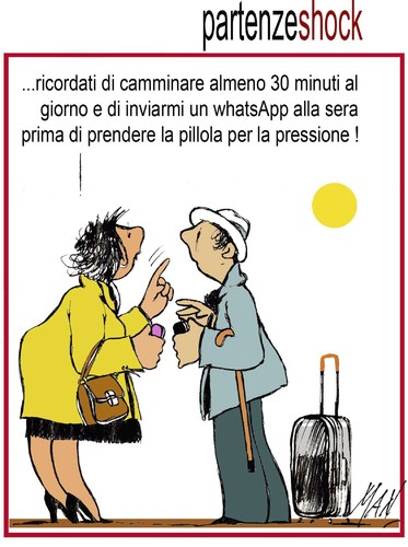 Cartoon: partenze shock (medium) by Enzo Maneglia Man tagged spilli,cassonettari,man,maneglia,fighillearte,quarta,stagione