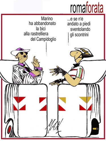 Cartoon: Roma scamdalosa (medium) by Enzo Maneglia Man tagged fighillearte,maneglia,man,cassonettari