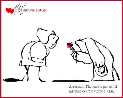 Cartoon: san Valentino di Man (medium) by Enzo Maneglia Man tagged san,valentino,vignette,umorismo,grafico,rose,rosse,fighillearte,maneglia,man