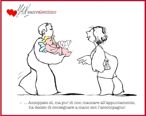 Cartoon: San Valentino di Man (medium) by Enzo Maneglia Man tagged san,valentino,vignette,umorismo,grafico,spilli,di,man,fighillearte,piccolomuseo,fighille,it,maneglia