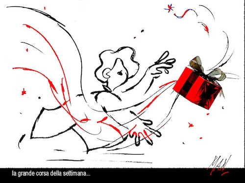 Cartoon: settimana di Natale (medium) by Enzo Maneglia Man tagged grafica,illustrazione,natale,maneglia