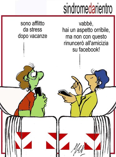 Cartoon: sindrome di fine vacanze (medium) by Enzo Maneglia Man tagged cassonettari,man,maneglia,fighillearte