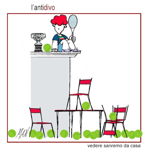 Cartoon: Sinner lantidivo (medium) by Enzo Maneglia Man tagged vignetta,umorismo,grafico,sinner,tennis,fighillearte,piccolomseo,fighille,ita