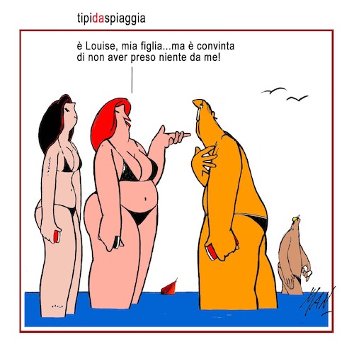 Cartoon: tipi da spiaggia (medium) by Enzo Maneglia Man tagged vignette,umorismo,grafico,spilli,fighillearte,piccolomueo,di,fighille,ita