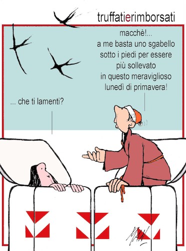 Cartoon: truffati e rimboorsati (medium) by Enzo Maneglia Man tagged vignette,umorismo,grafico,satira,man,maneglia,fighillearte