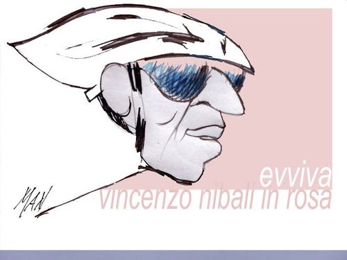 Cartoon: Vincenzo Nibali in rosa (medium) by Enzo Maneglia Man tagged caricatura,vincenzo,nibali,profili,di,man,giro,italia,2016